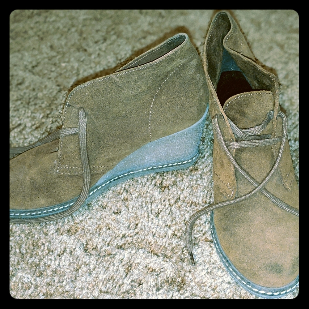 J. Crew Macalister suede ankle wedge boots